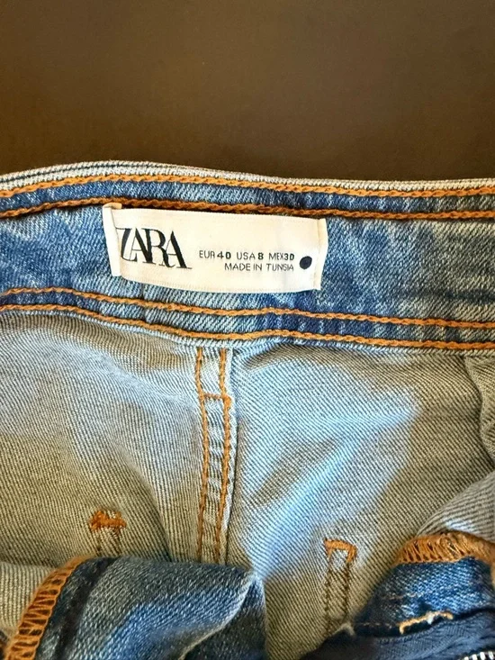 Zara High-Rise Wide-leg Marine Jeans - Picture 5 of 5